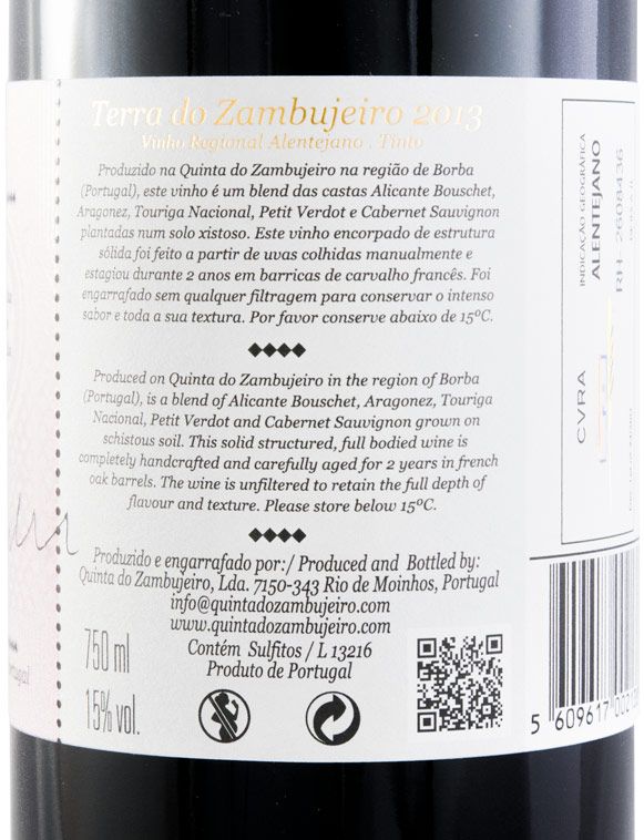 2013 Terra do Zambujeiro red