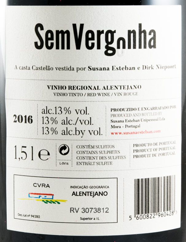 2016 Susana Esteban & Dirk Niepoort Sem Vergonha red 1.5L