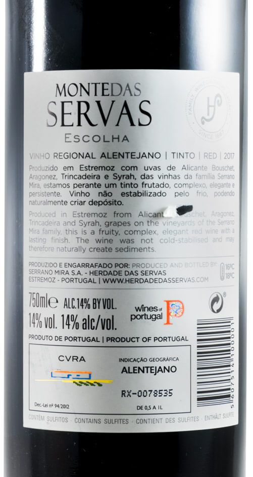 2017 Monte das Servas Escolha red