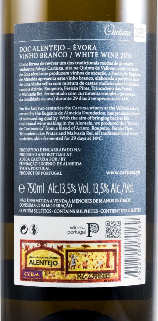 2016 Cartuxa Vinho de Curtimenta white