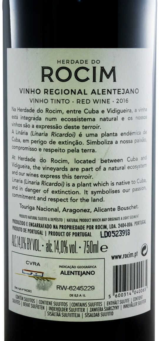 2016 Herdade do Rocim tinto