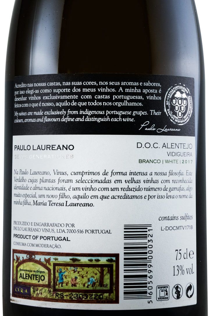 2017 Paulo Laureano Maria Teresa Laureano Verdelho branco