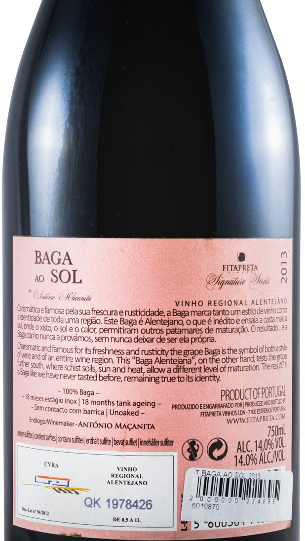 2013 António Maçanita Baga ao Sol tinto