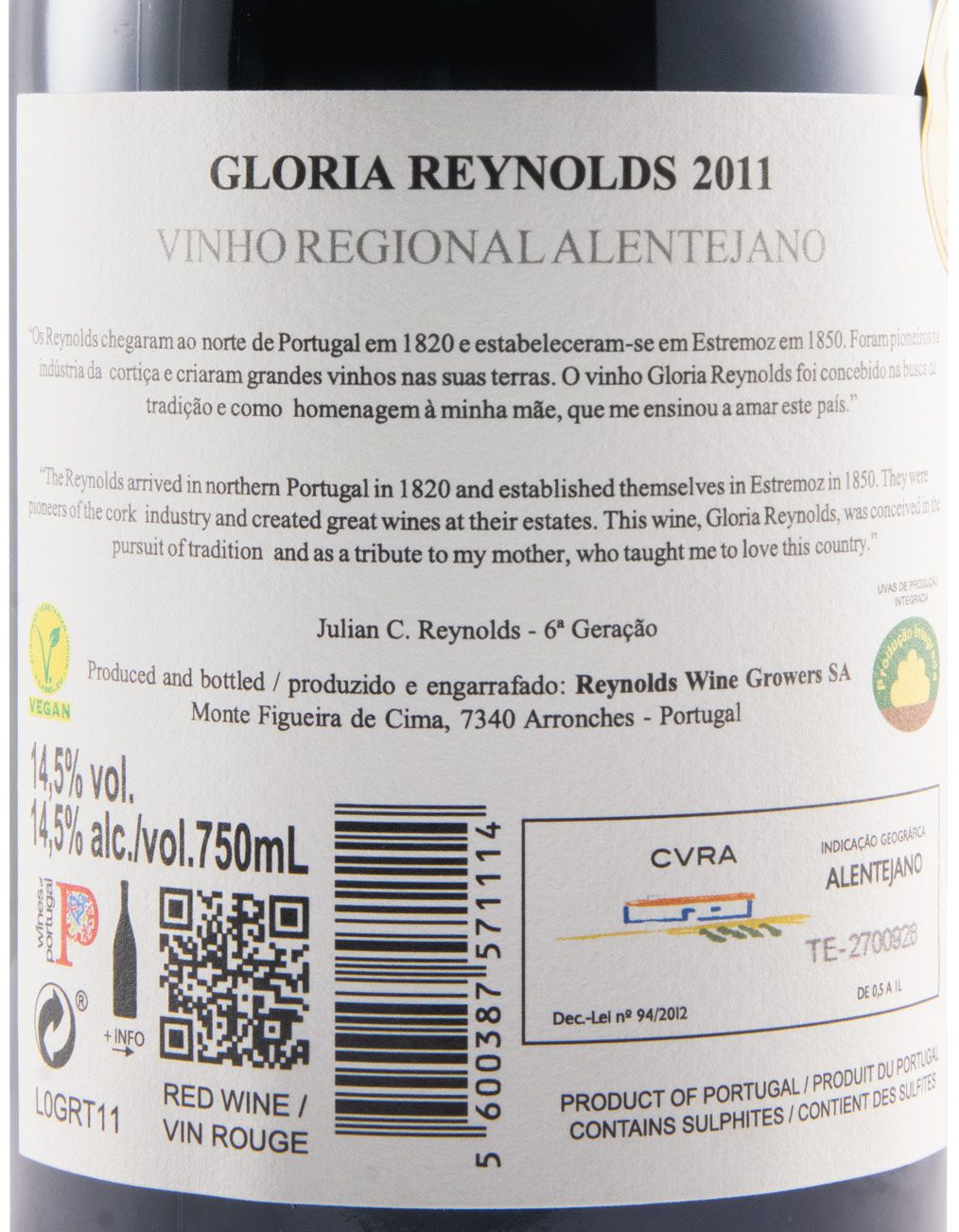 2011 Gloria Reynolds tinto