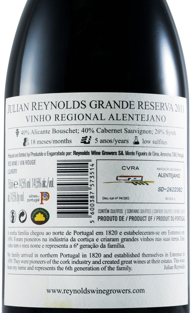 2011 Julian Reynolds Grande Reserva tinto