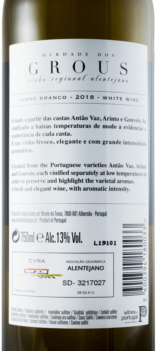 2018 Herdade dos Grous white