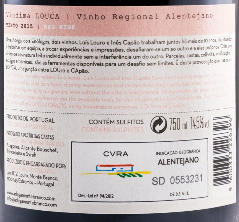 2015 Monte Branco Ca tinto