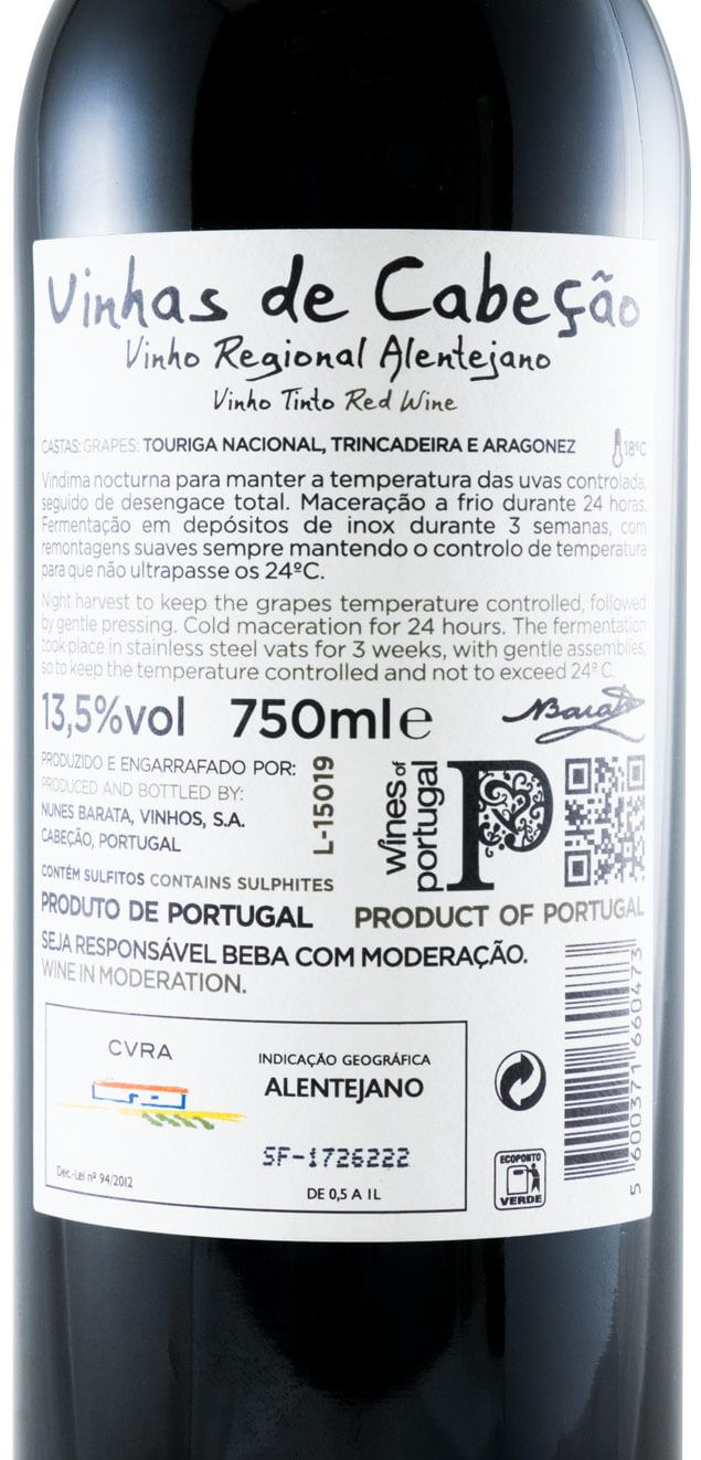2018 Vinhas de Cabeção tinto