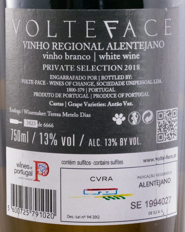 2018 Volteface Reserva white