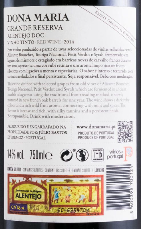 2014 Júlio Bastos Dona Maria Grande Reserva tinto