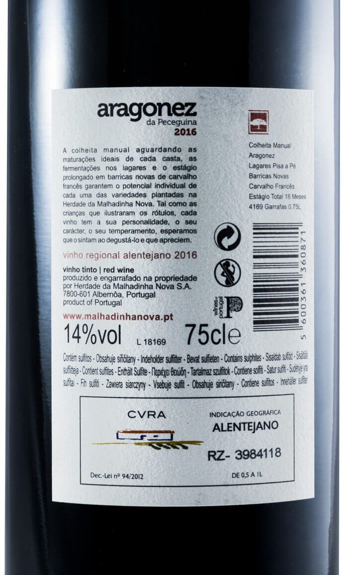 2016 Monte da Peceguina Aragonês red