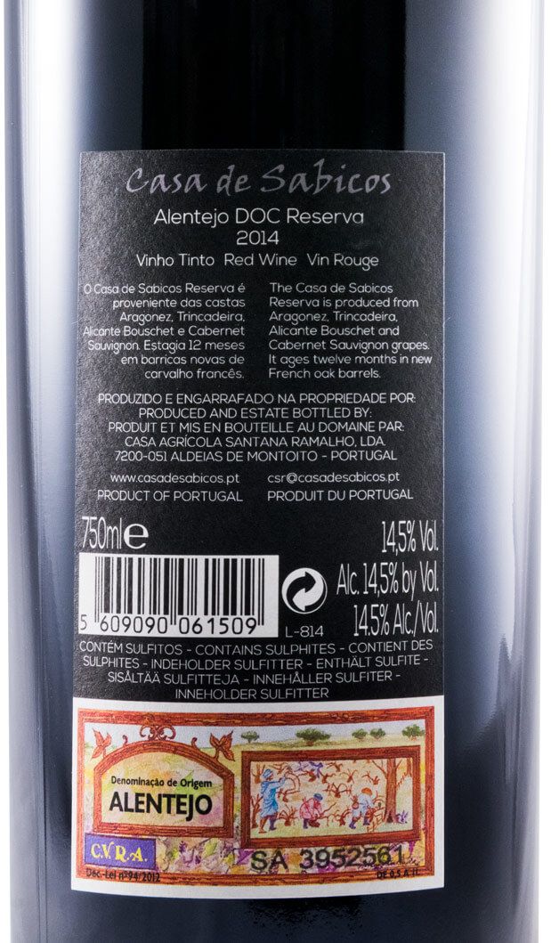 2014 Casa de Sabicos Reserva red
