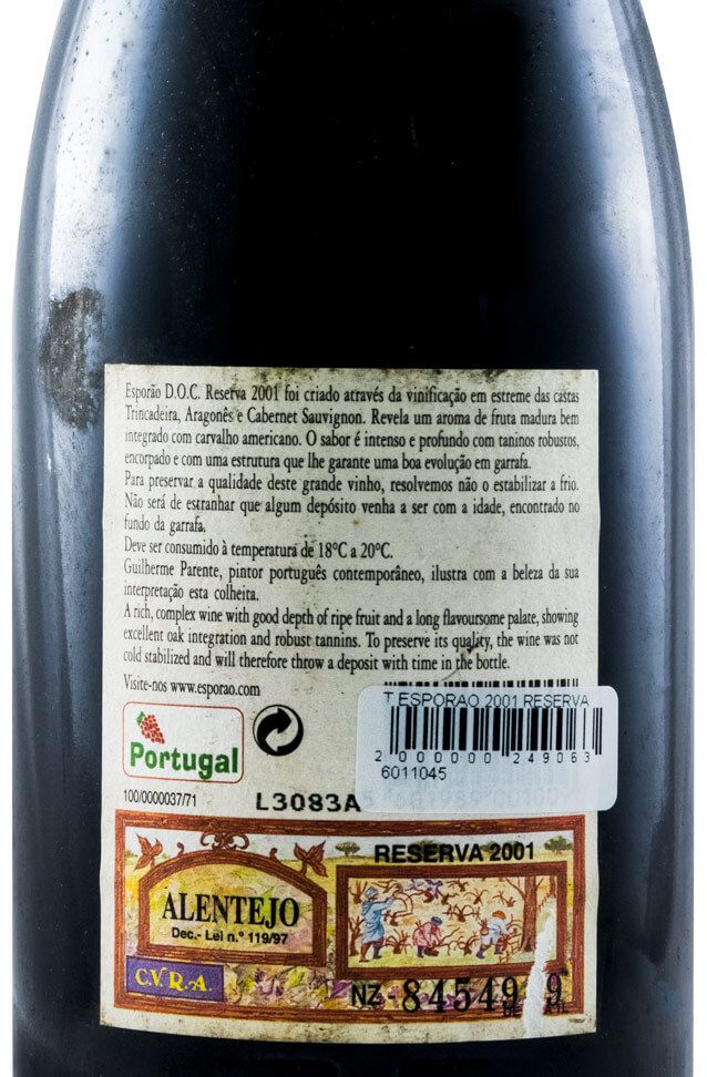 2001 Esporão Reserva red