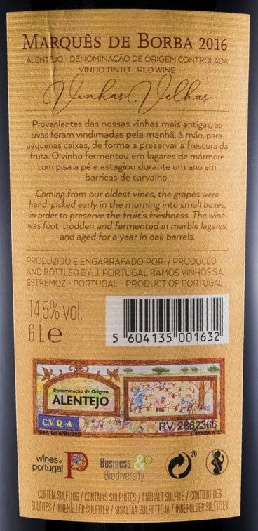 2016 João Portugal Ramos Marquês de Borba Vinhas Velhas tinto 6L