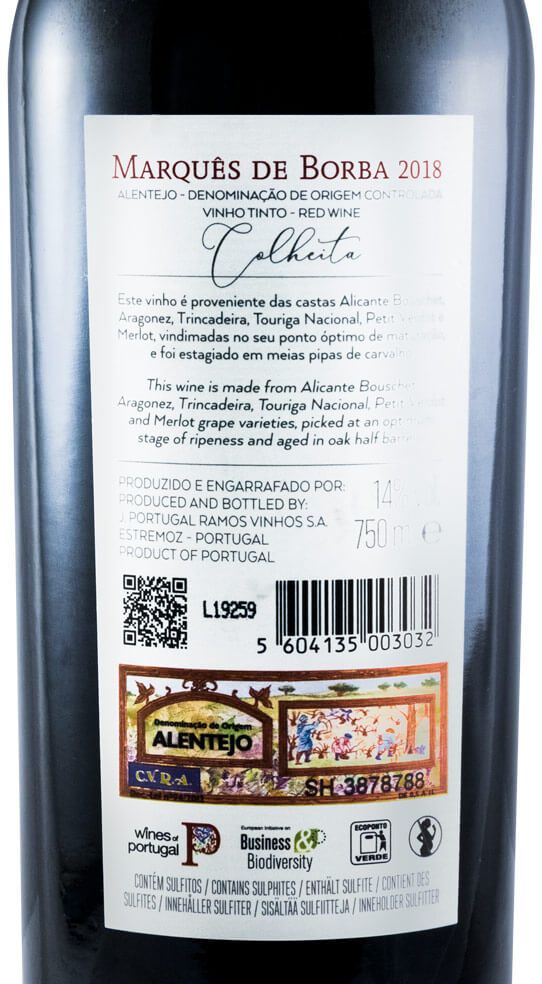 2018 João Portugal Ramos Marquês de Borba tinto