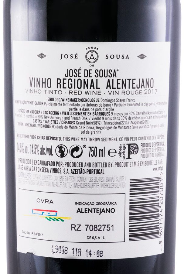 2017 José Maria da Fonseca José de Sousa red