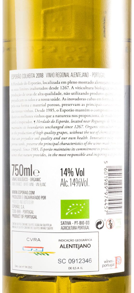 2018 Esporão Colheita organic white