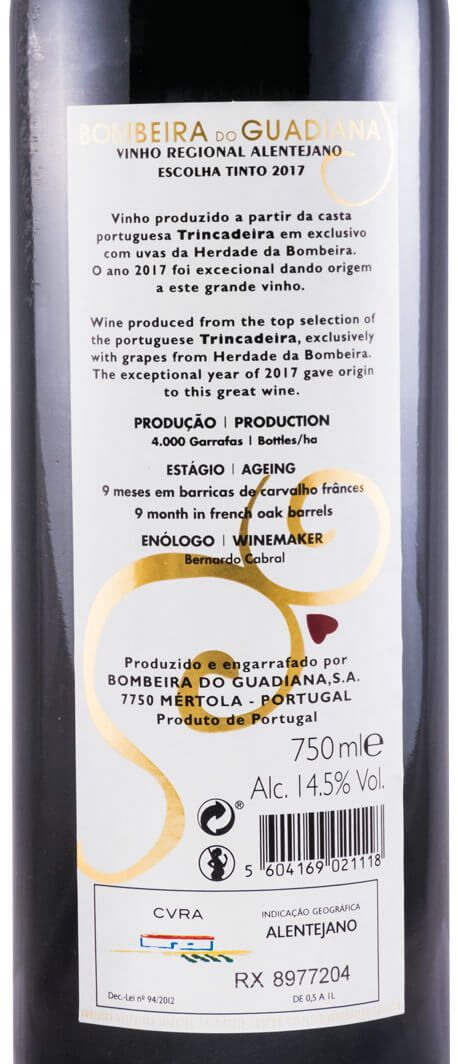 2017 Bombeira do Guadiana Trincadeira Escolha red