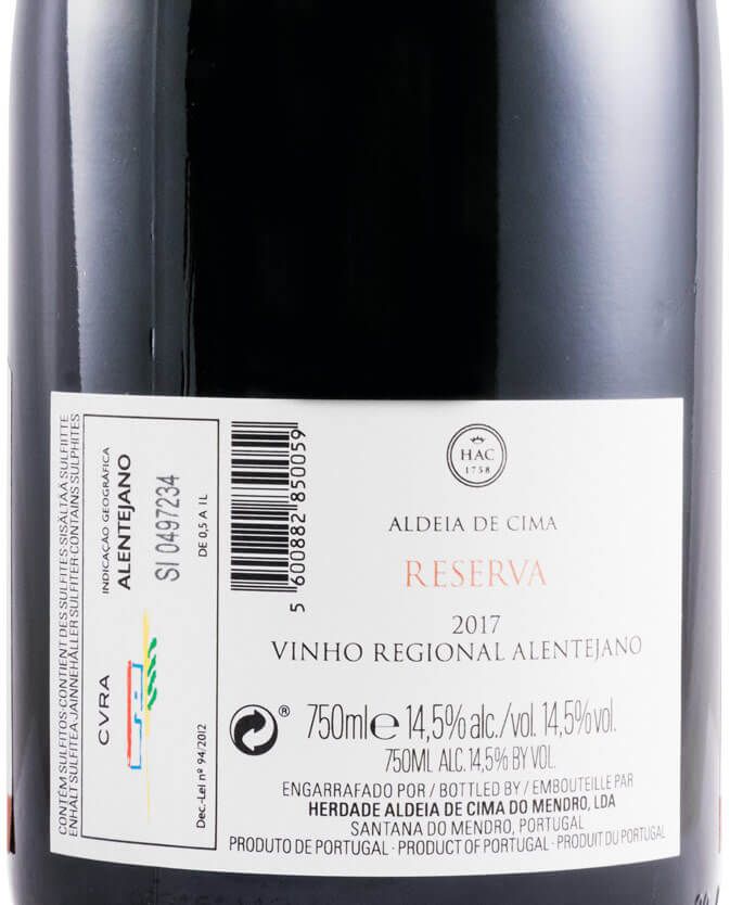 2017 Herdade Aldeia de Cima Reserva red