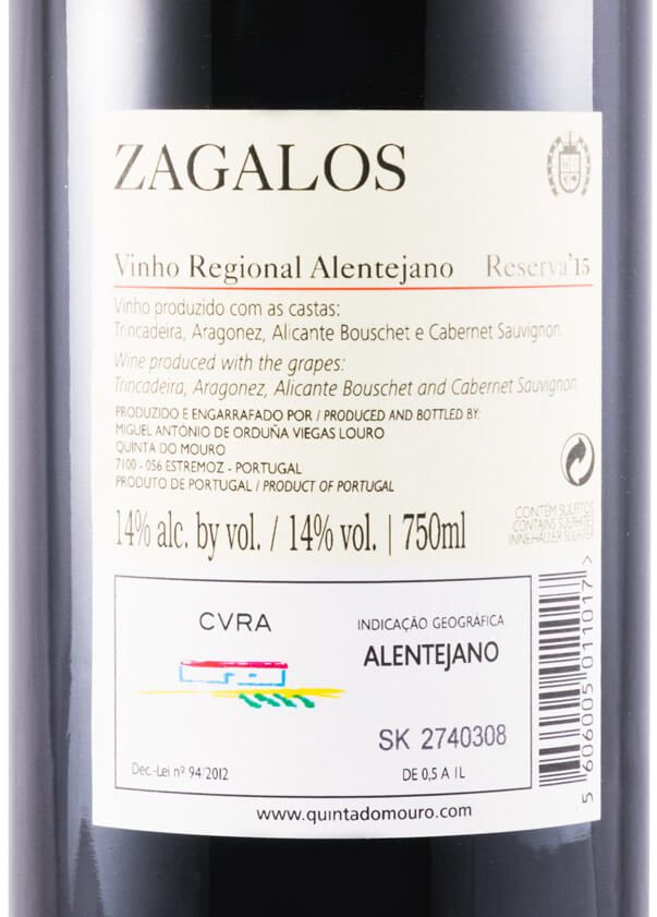2015 Casa dos Zagalos Reserva red