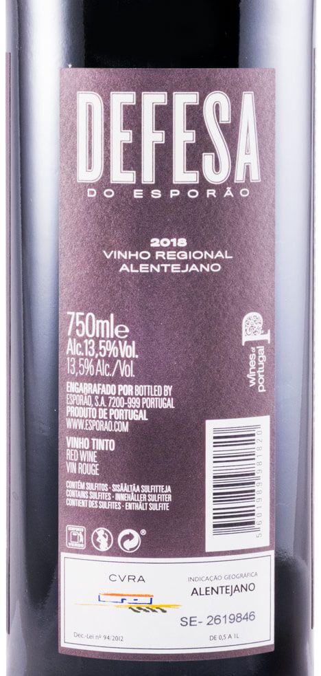 2018 Herdade do Esporão Vinha da Defesa red