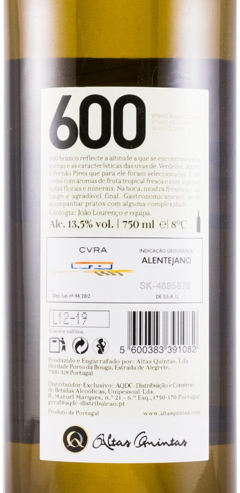 2018 Altas Quintas 600 white