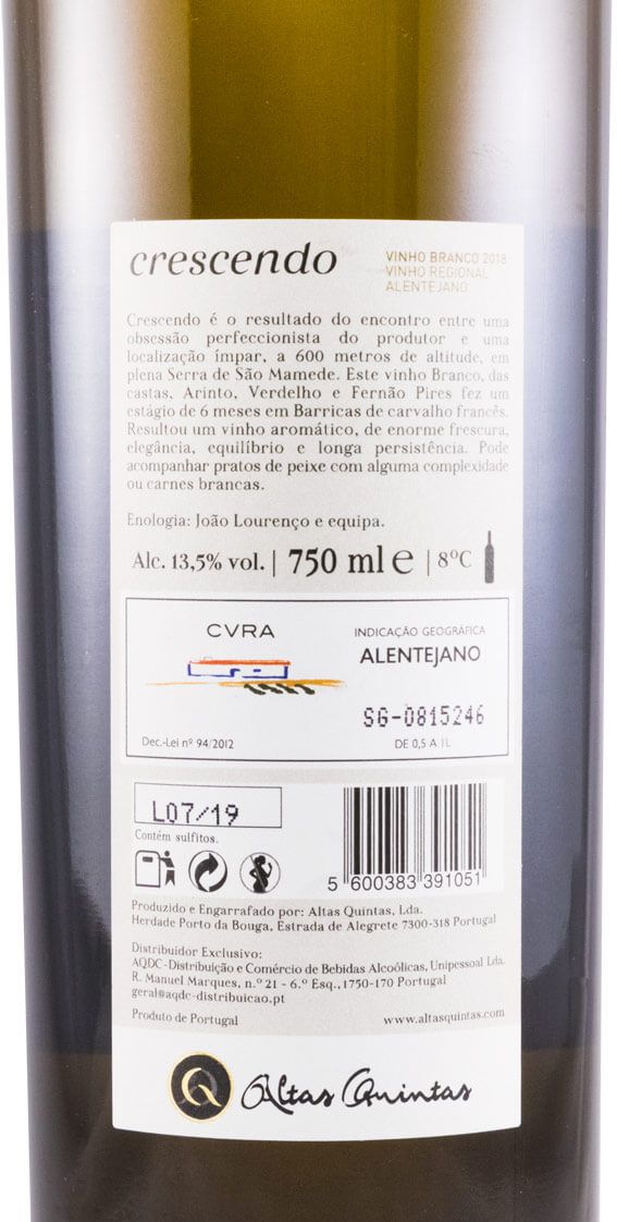 2018 Altas Quintas Crescendo branco
