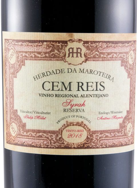 2018 Herdade da Maroteira Cem Reis Syrah Reserva red