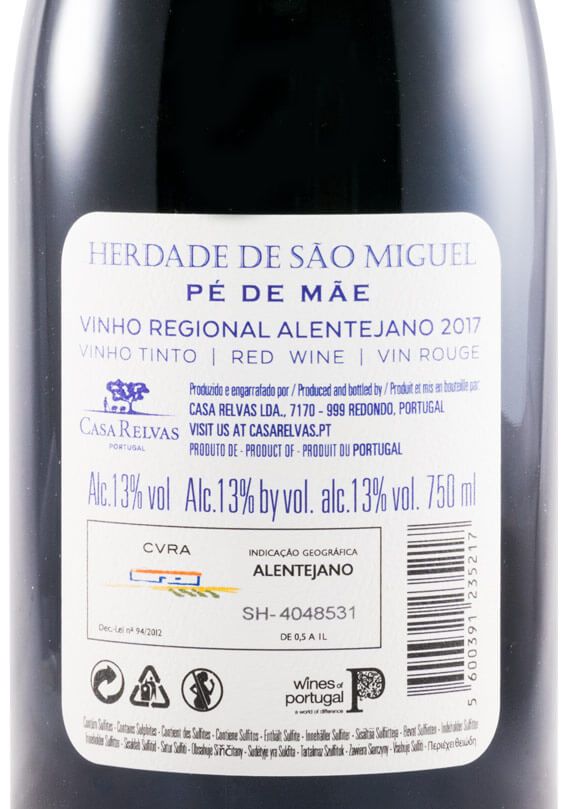 2017 Herdade de São Miguel Pé de Mãe red