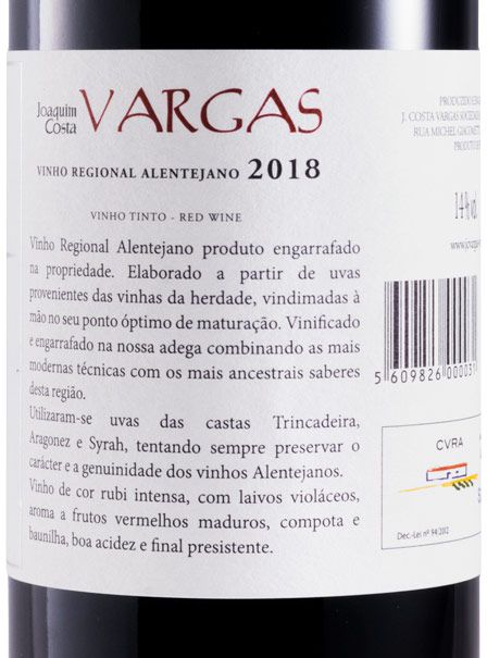 2018 Joaquim Costa Vargas red