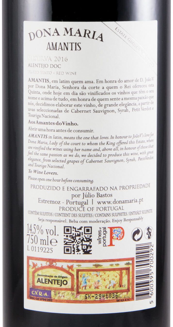 2016 Júlio Bastos Dona Maria Amantis Reserva red