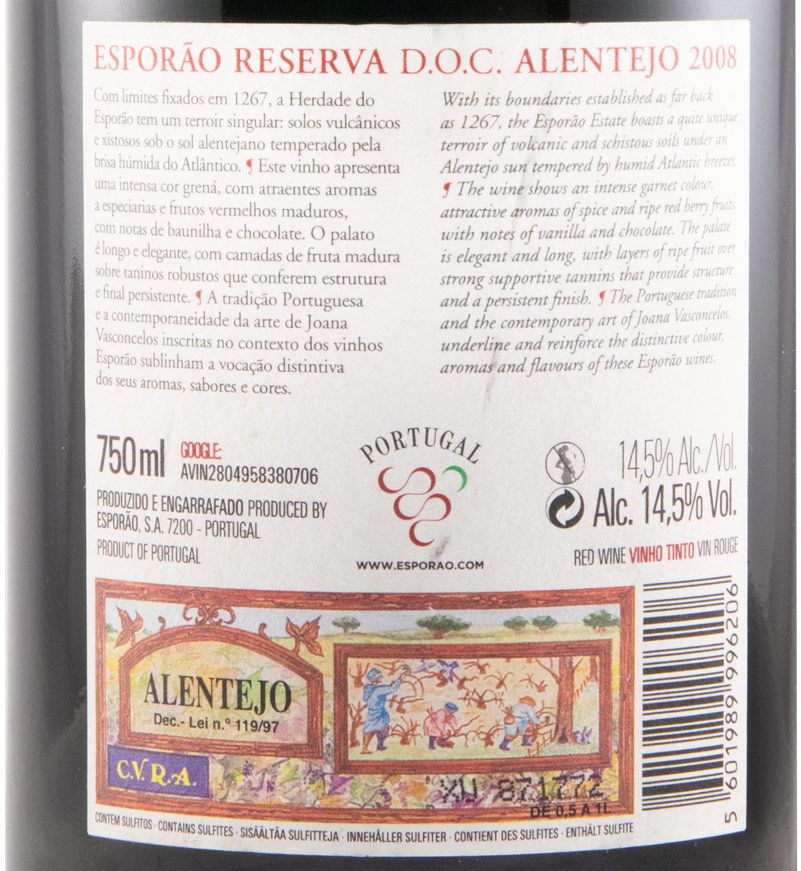 2008 Esporão Reserva tinto