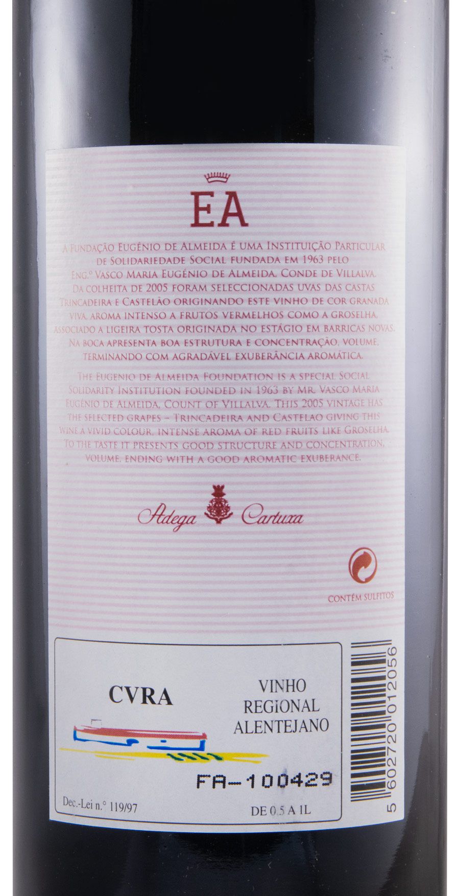 2005 Fundação Eugénio de Almeida EA tinto