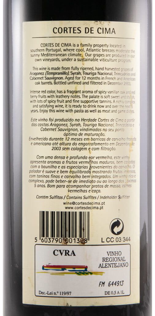 2002 Cortes de Cima red