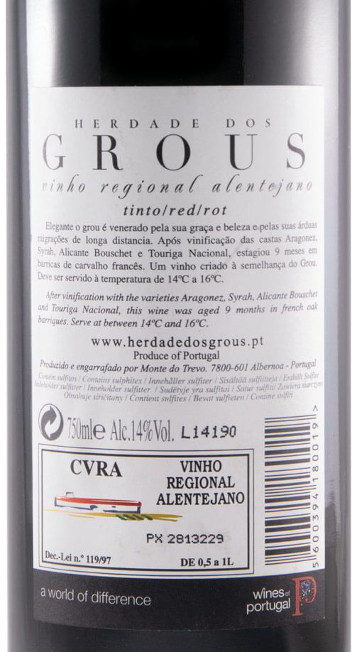 2012 Herdade dos Grous red