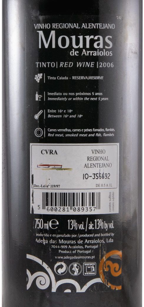 2006 Mouras de Arraiolos Tinta Caiada tinto
