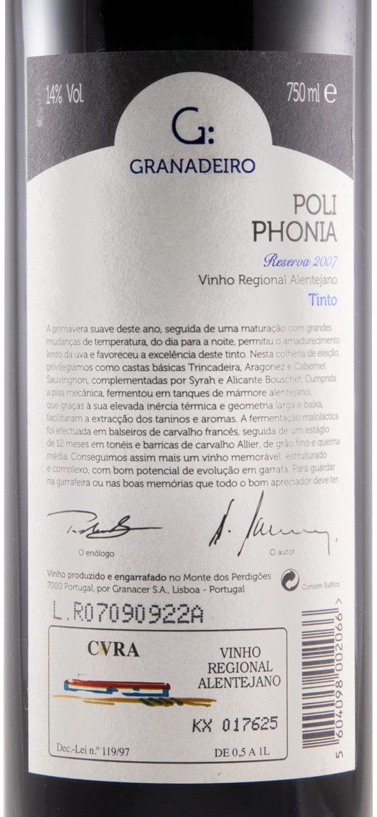 2007 Poliphonia Reserva red