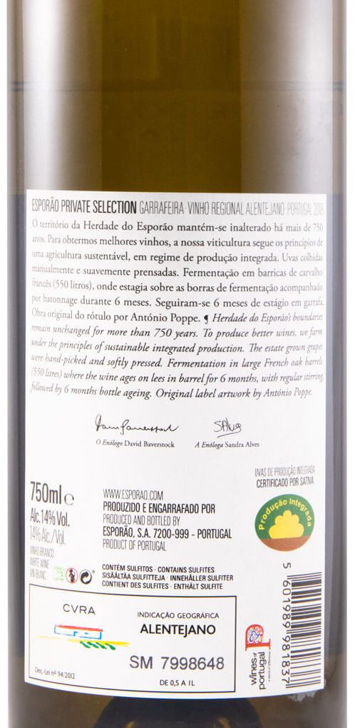 2018 Esporão Private Selection branco