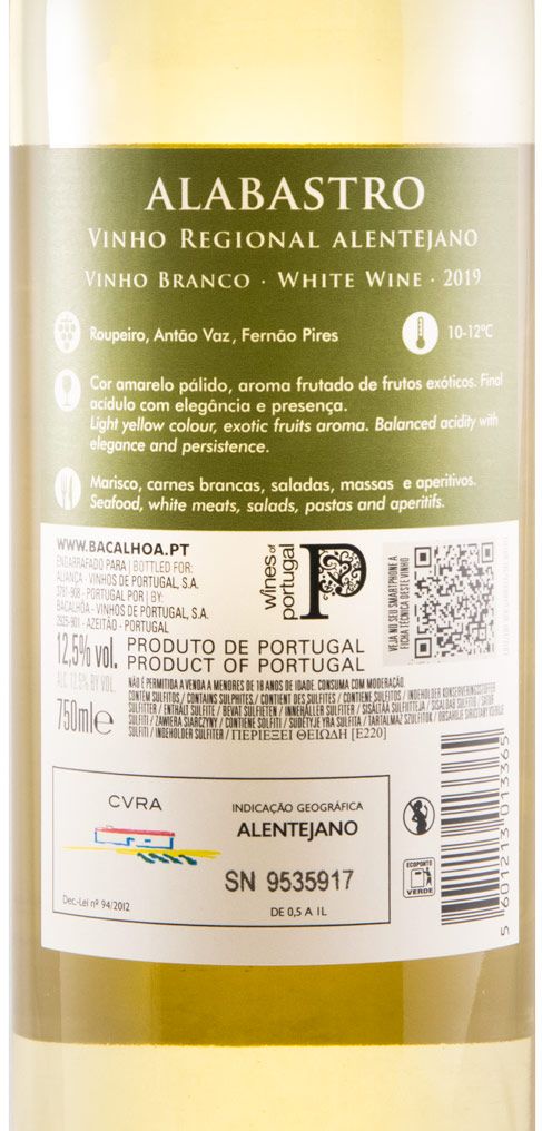 2019 Bacalhôa Alabastro white