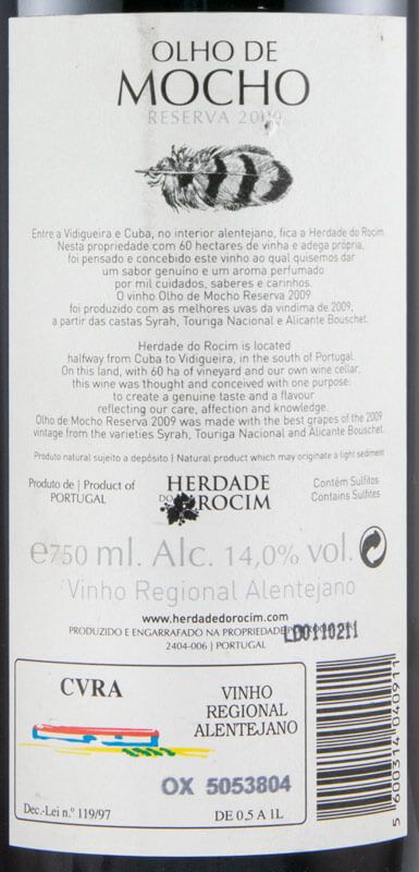 2009 Herdade do Rocim Olho de Mocho Reserva tinto