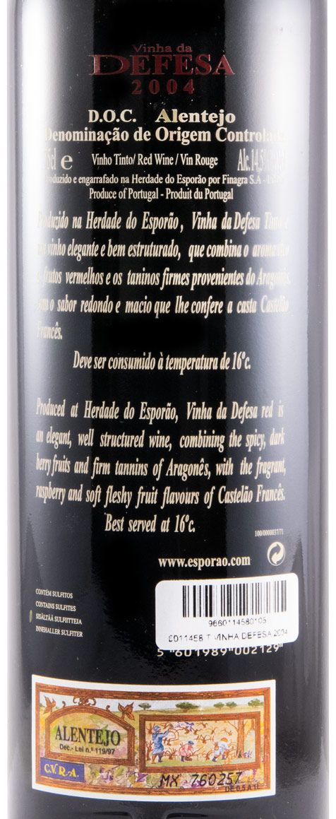 2004 Herdade do Esporão Vinha da Defesa red