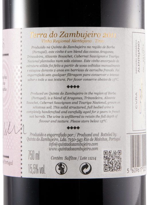 2011 Terra do Zambujeiro red