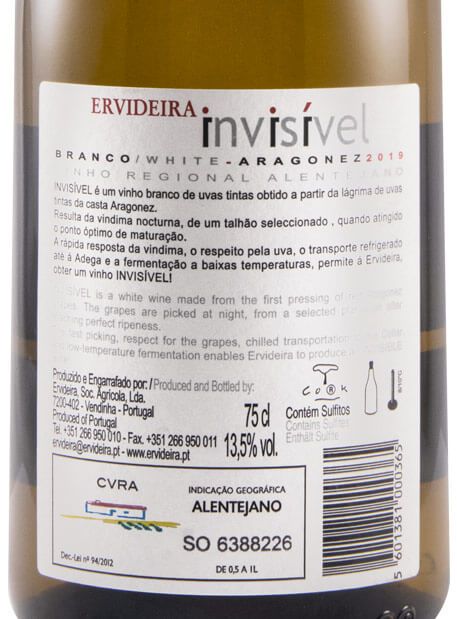 2019 Invisível Aragonez white