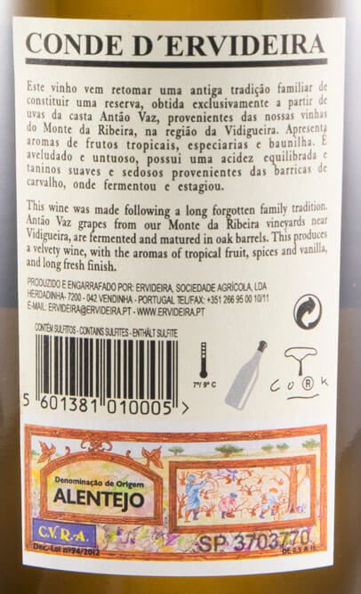 2019 Conde D'Ervideira Reserva white