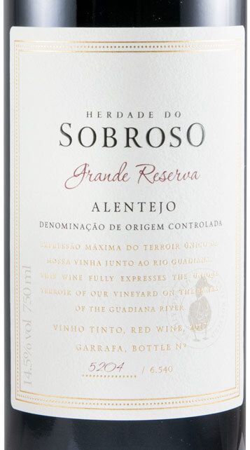 2017 Herdade do Sobroso Grande Reserva red