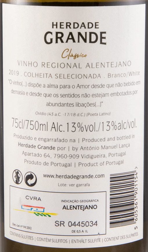 2019 Herdade Grande branco