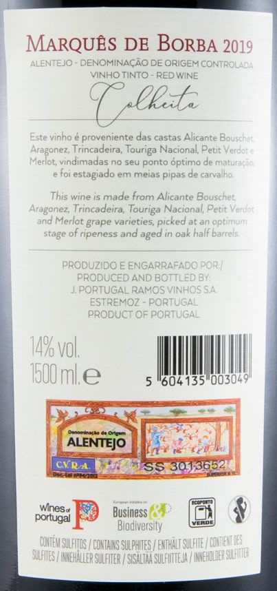 2019 João Portugal Ramos Marquês de Borba tinto 1,5L