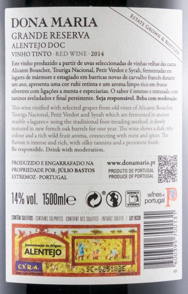 2014 Júlio Bastos Dona Maria Grande Reserva tinto 1,5L