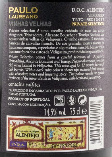 2017 Paulo Laureano Private Selection Vinhas Velhas red