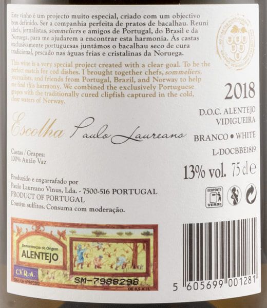 2018 Paulo Laureano Bacalhau Escolha white